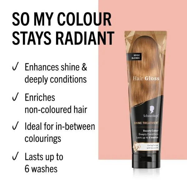 Schwarzkopf Hair Gloss Beige Blonde 150ml (British brand)