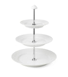 Royal Copenhagen porcelain white fluted 3-layer étagère 35cm, imported from the UK