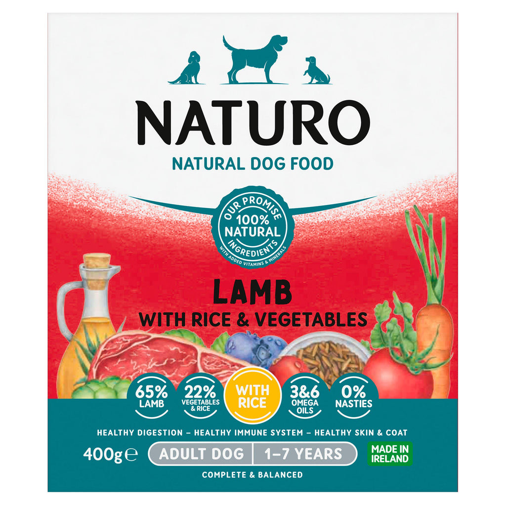 Naturo Adult Dog, Lamb Vegetable & Rice 400g