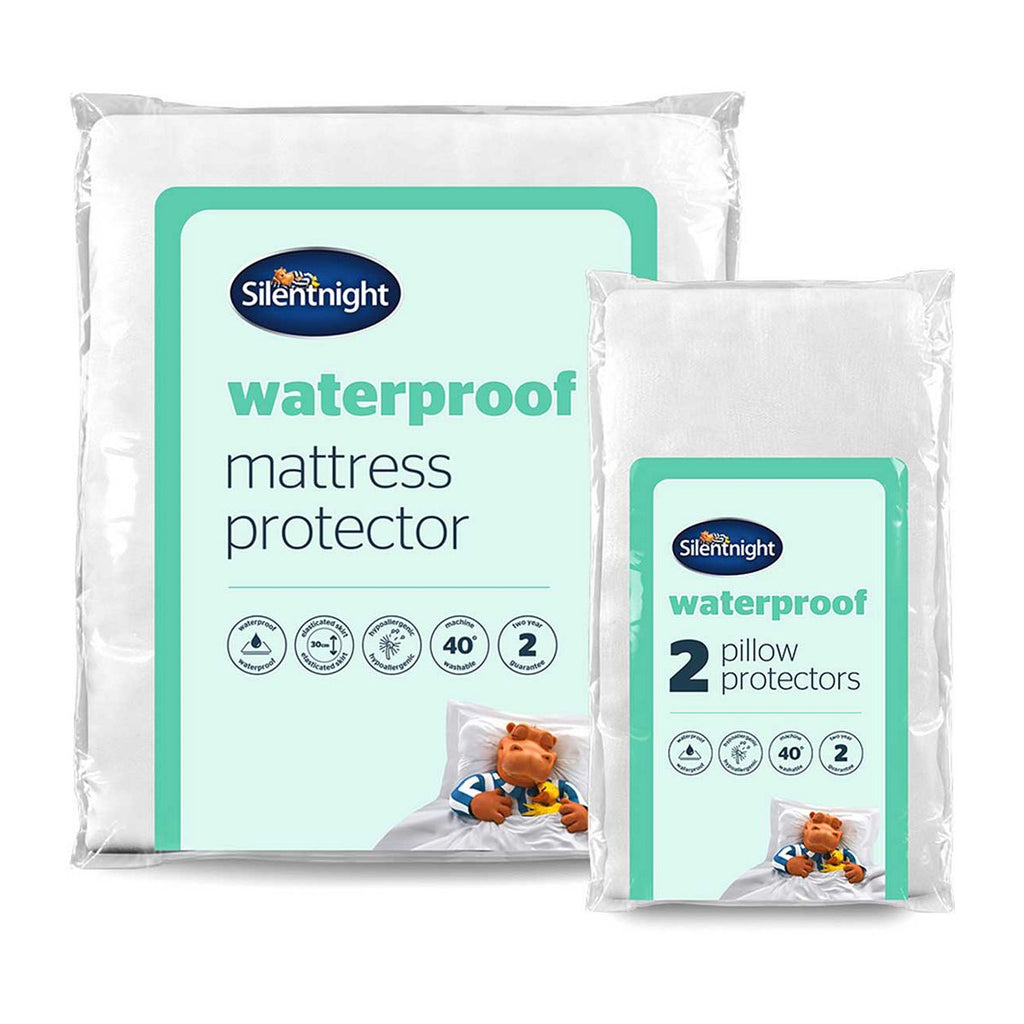 Silentnight Waterproof Mattress Protector Double & Pillow Pair