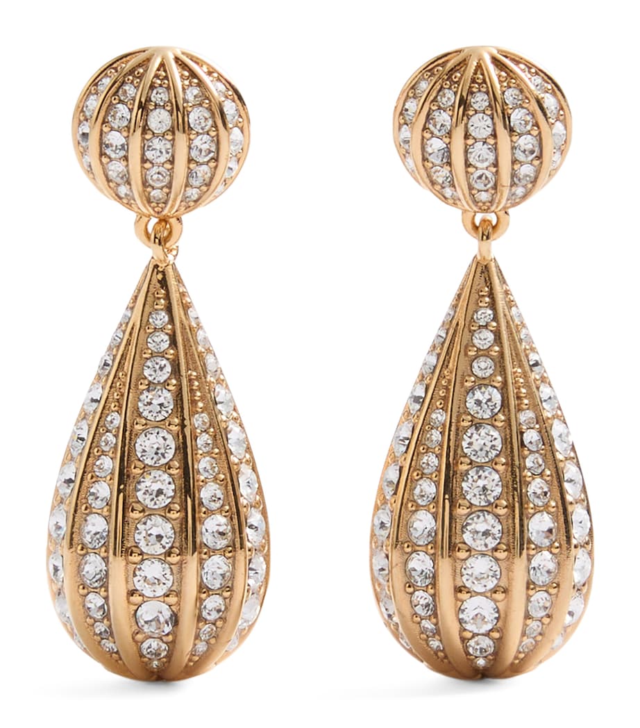 Valentino Garavani crystal teardrop earrings 3cm, imported from the UK