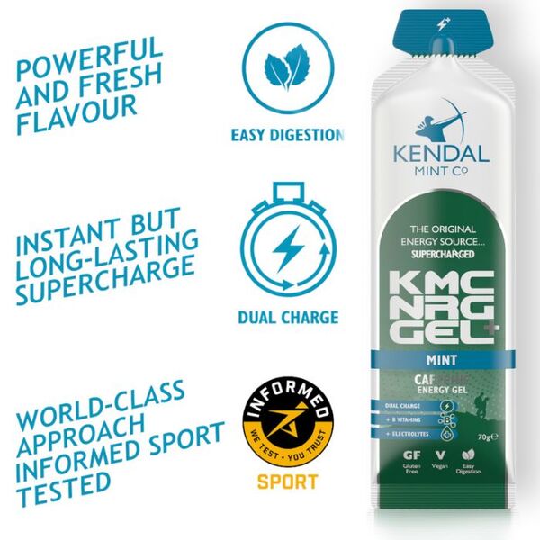 KMC NRG GEL+ Caffeine Energy Gel Mint - 6x70g GOODS Superdrug   