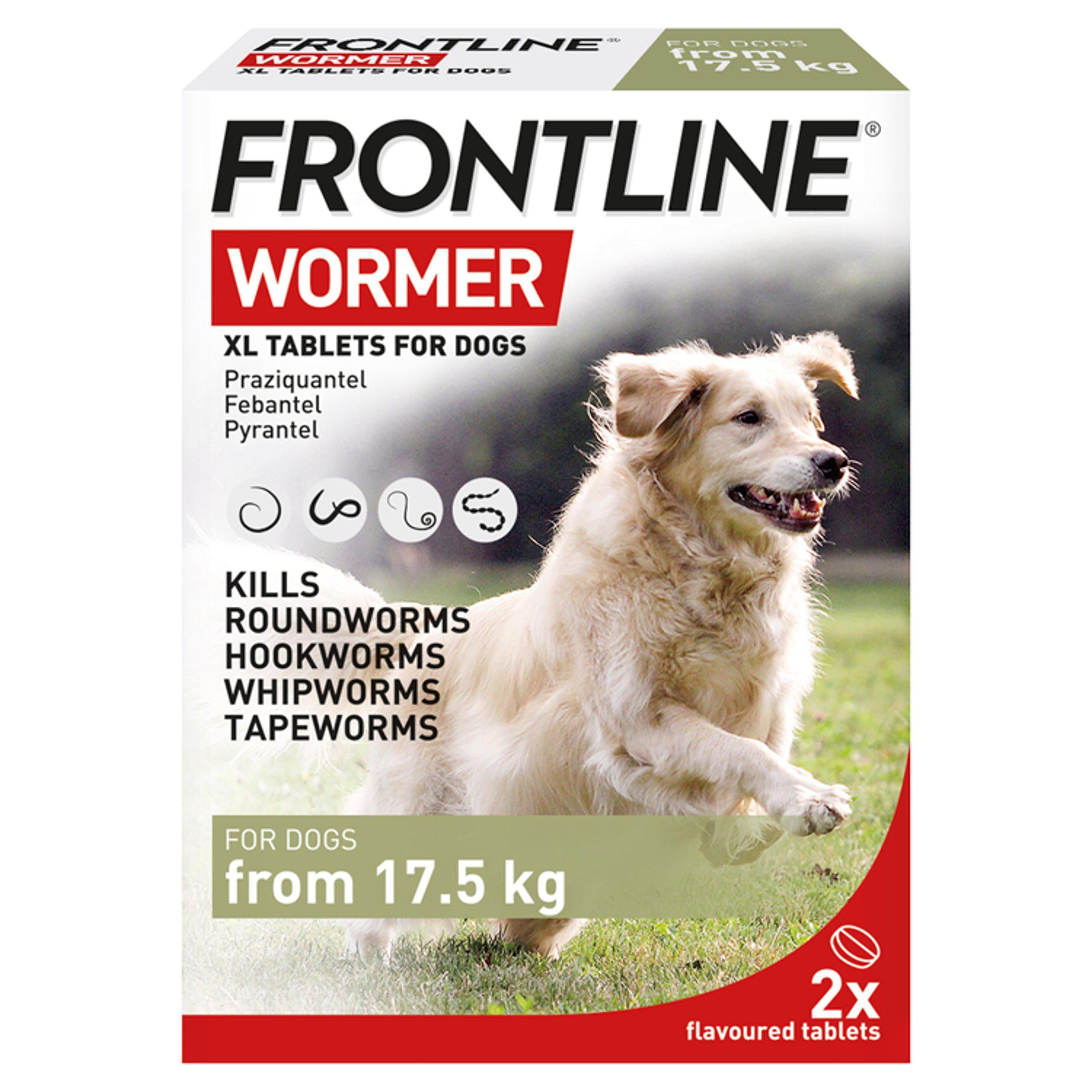 Frontline Wormer XL Flavoured Tablets For Dogs x2 GOODS Sainsburys   