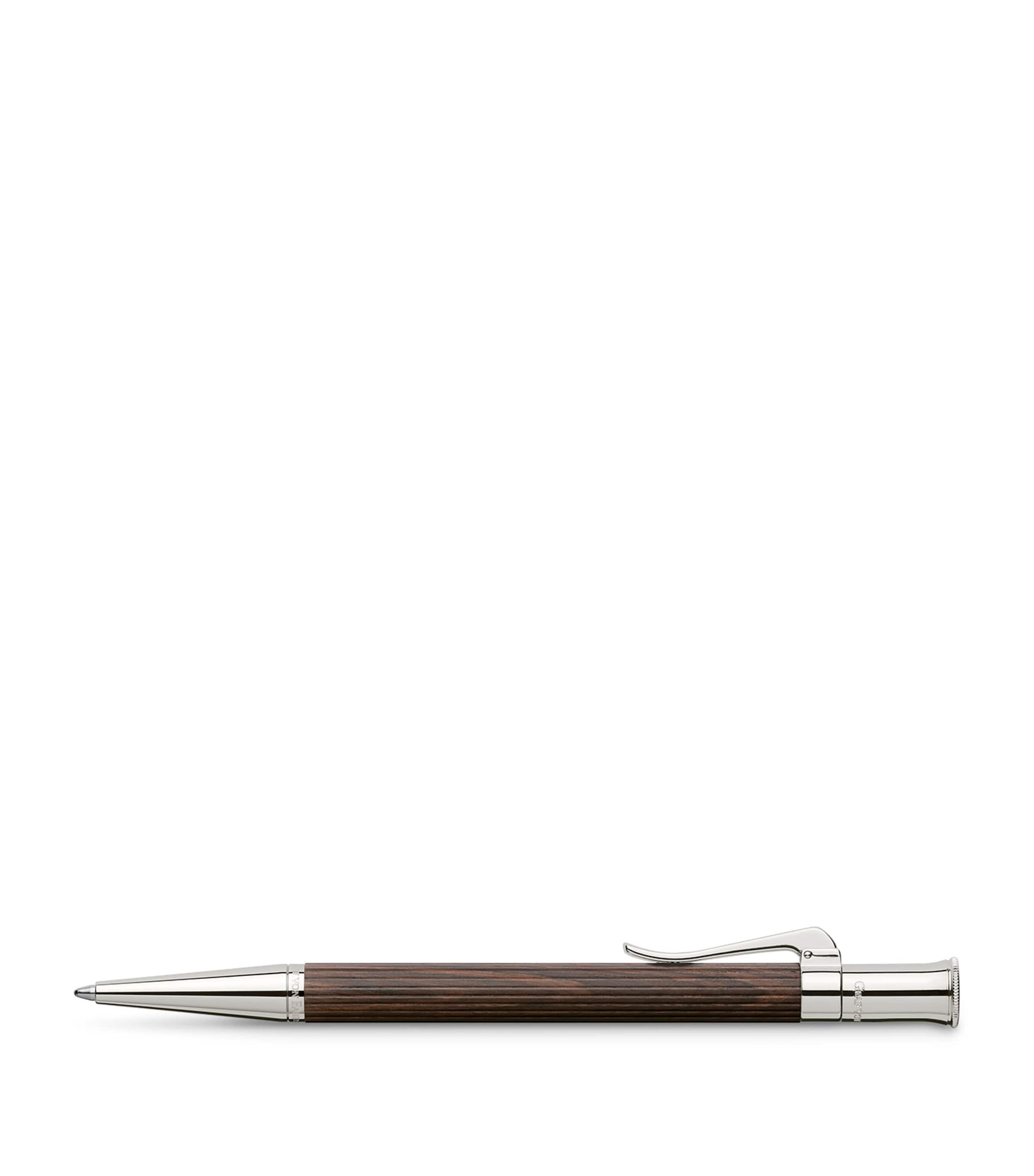 Graf von Faber-Castell wood and platinum-plated ballpoint pen, UK version