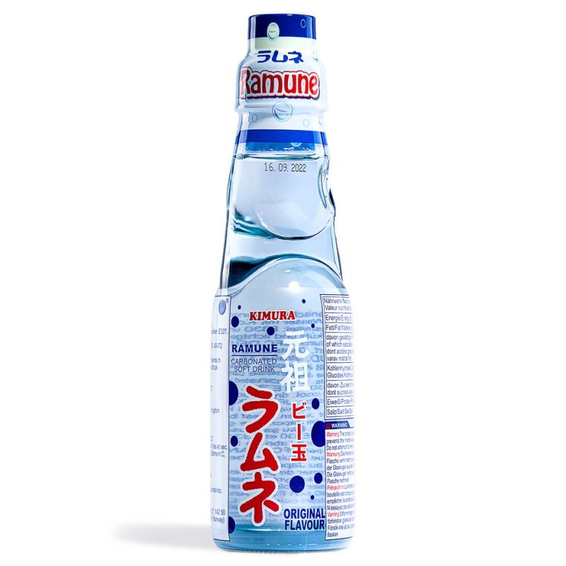 Kimura Ramune original flavour carbonated soft drink (British brand)