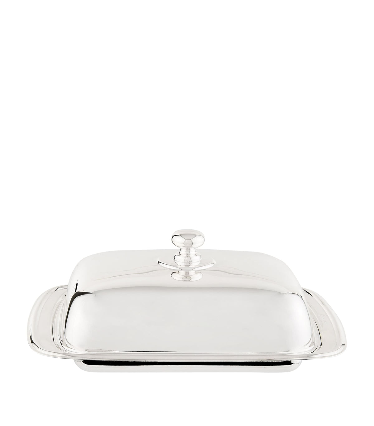 Greggio silver plated Georgian rectangular butter dish, UK version
