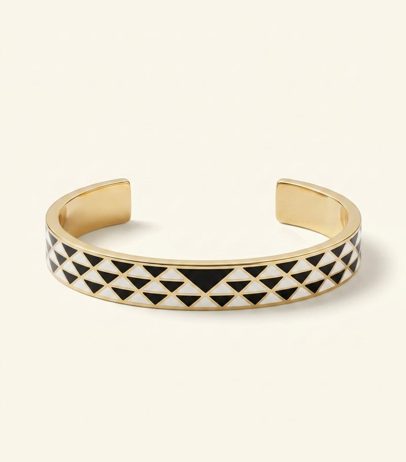 Prada enamel triangle cuff bracelet, UK version