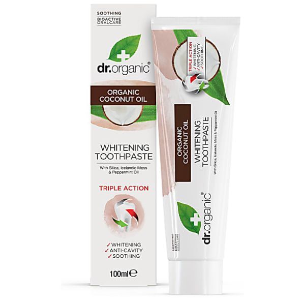 Dr Organic Virgin Coconut Oil toothpaste 100ml - British product