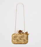 Jimmy Choo Cloud clutch bag in gold-tone metal lace, UK version