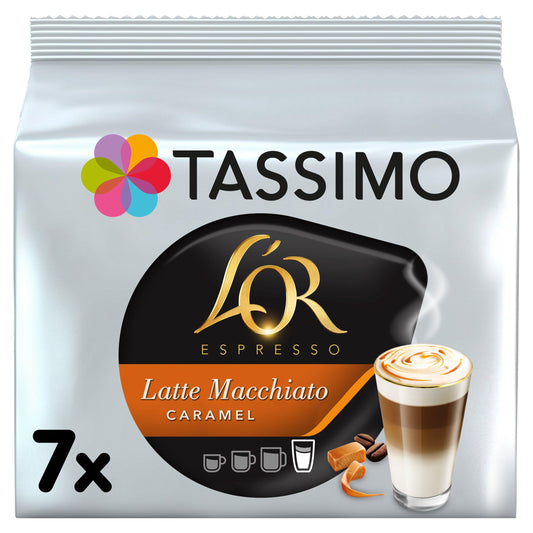 Tassimo L'OR Caramel Latte Macchiato Coffee Pods x7 All coffee machine pods Sainsburys   