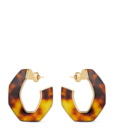 Boucles d'oreilles huggies grandes en écaille de tortue Givenchy