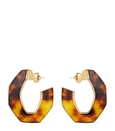 Boucles d'oreilles huggies grandes en écaille de tortue Givenchy