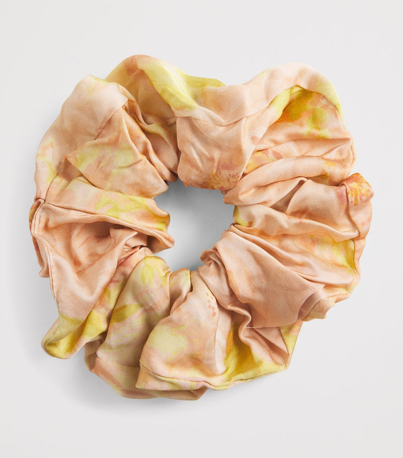 Sandro Paris floral scrunchie pastel hues EcoVero viscose (British brand)