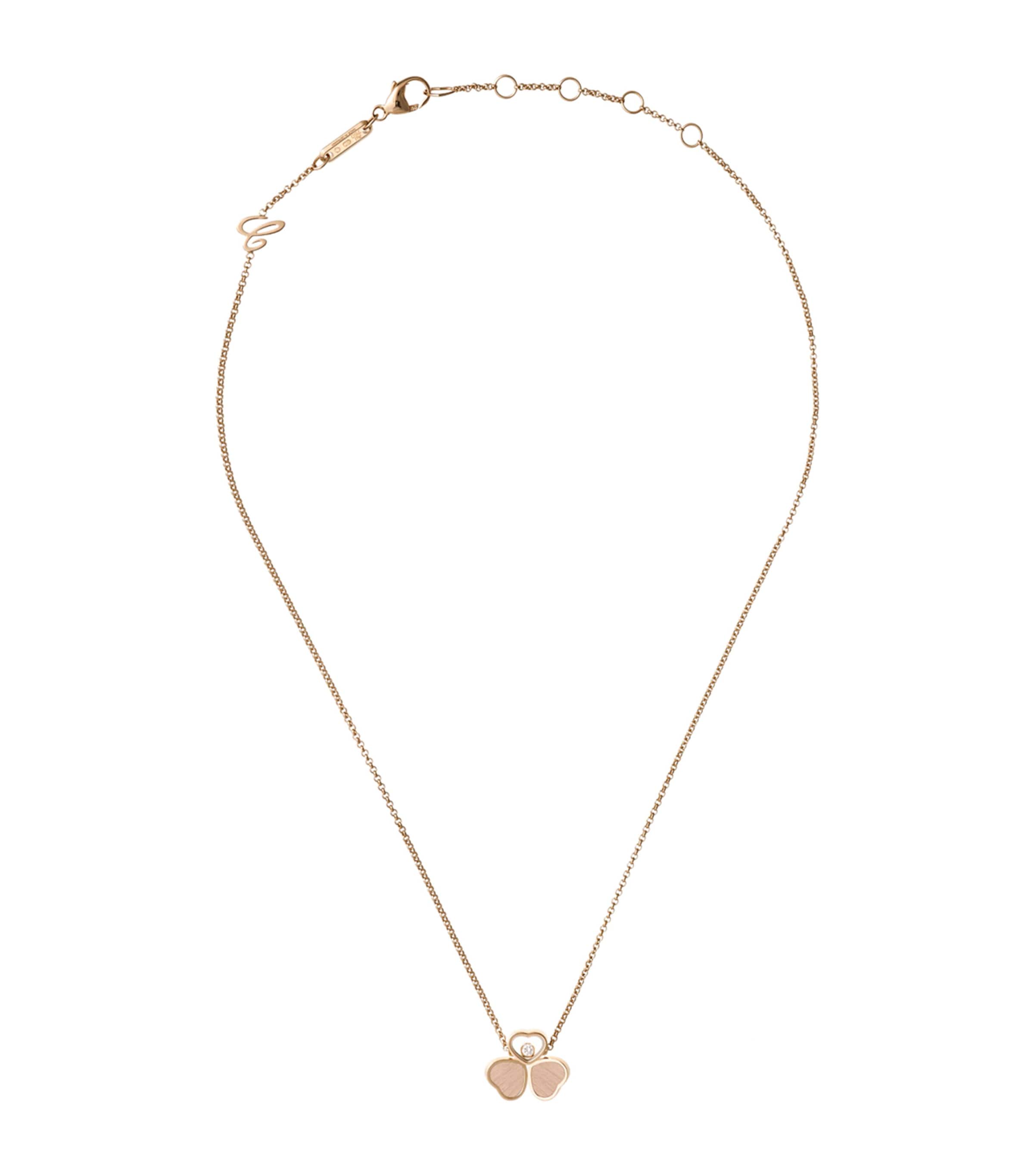 Chopard Happy Hearts rose gold diamond necklace, UK version