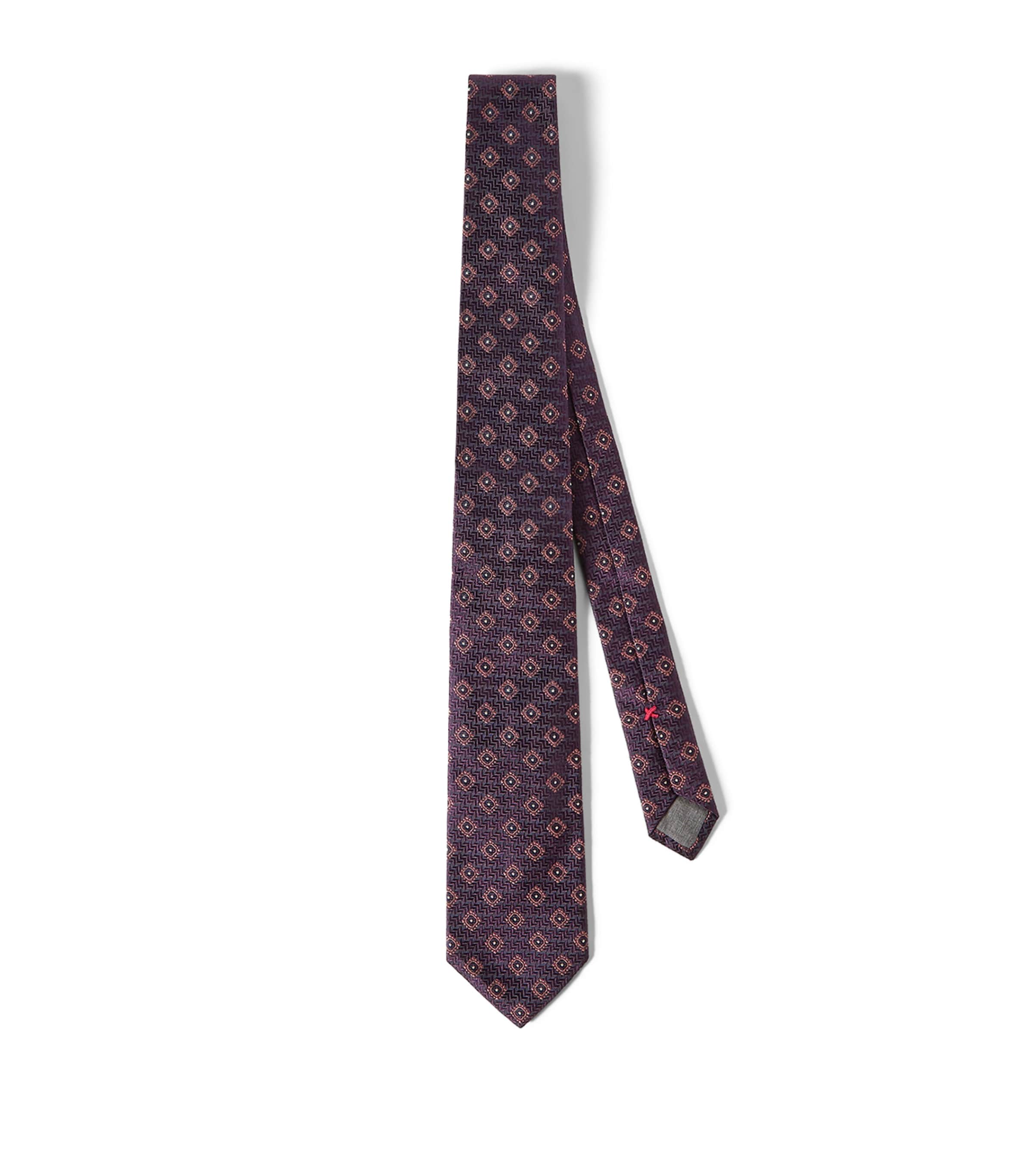 Brunello Cucinelli silk jacquard tie 150cm - British product