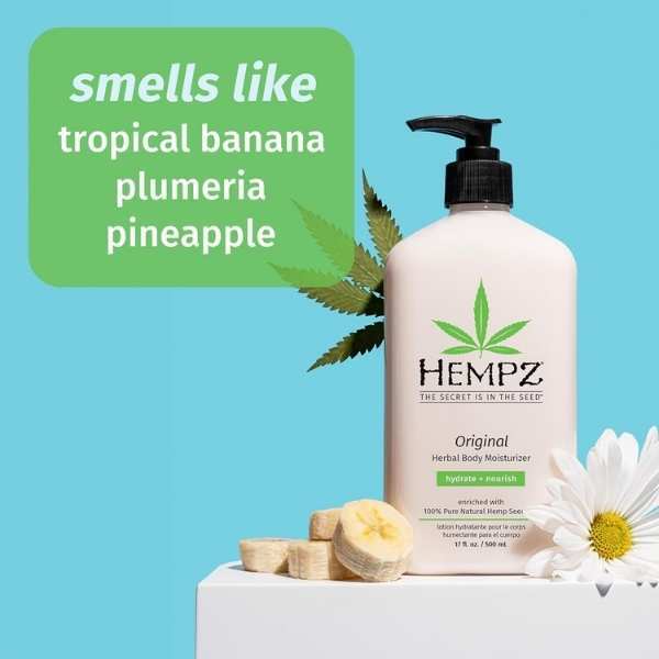 Hempz Original Herbal Body Moisturiser Lotion 500mL, imported from the UK