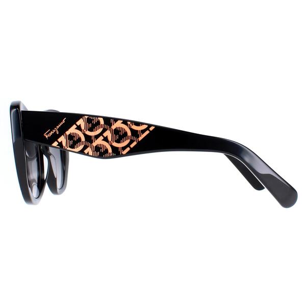 Salvatore Ferragamo cat eye sunglasses black grey gradient lenses (British brand)