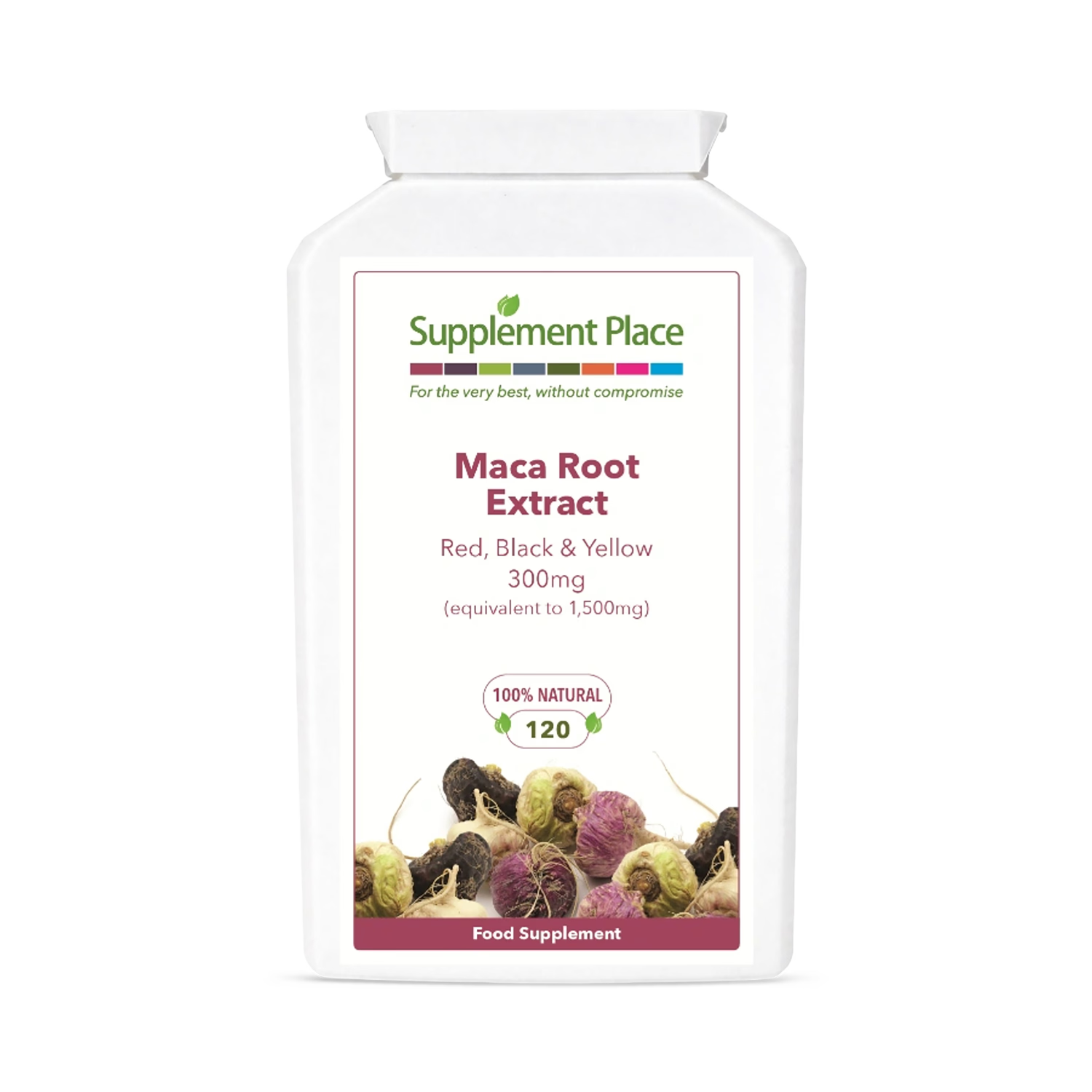 Supplement Place maca root extract 120 capsules 300mg, imported from the UK