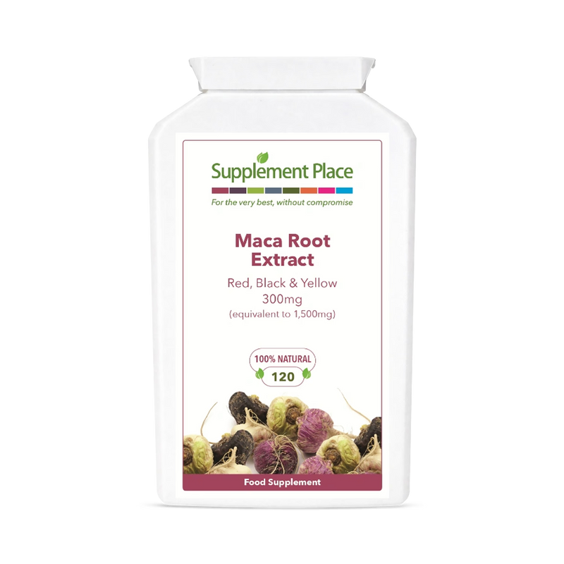 Supplement Place maca root extract 120 capsules 300mg, imported from the UK