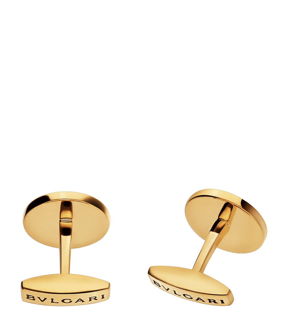 Bvlgari 18kt yellow gold and black onyx cufflinks, imported from the UK