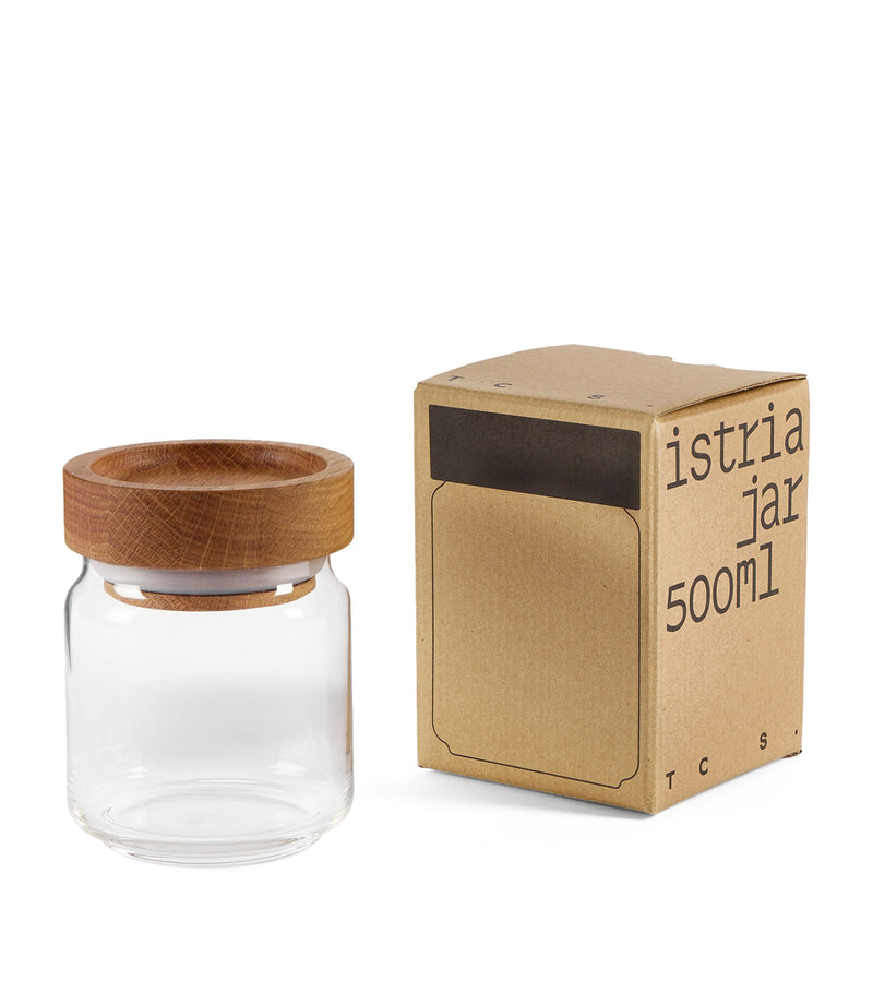 The Conran Shop oak stacking jar 500ml (British brand)