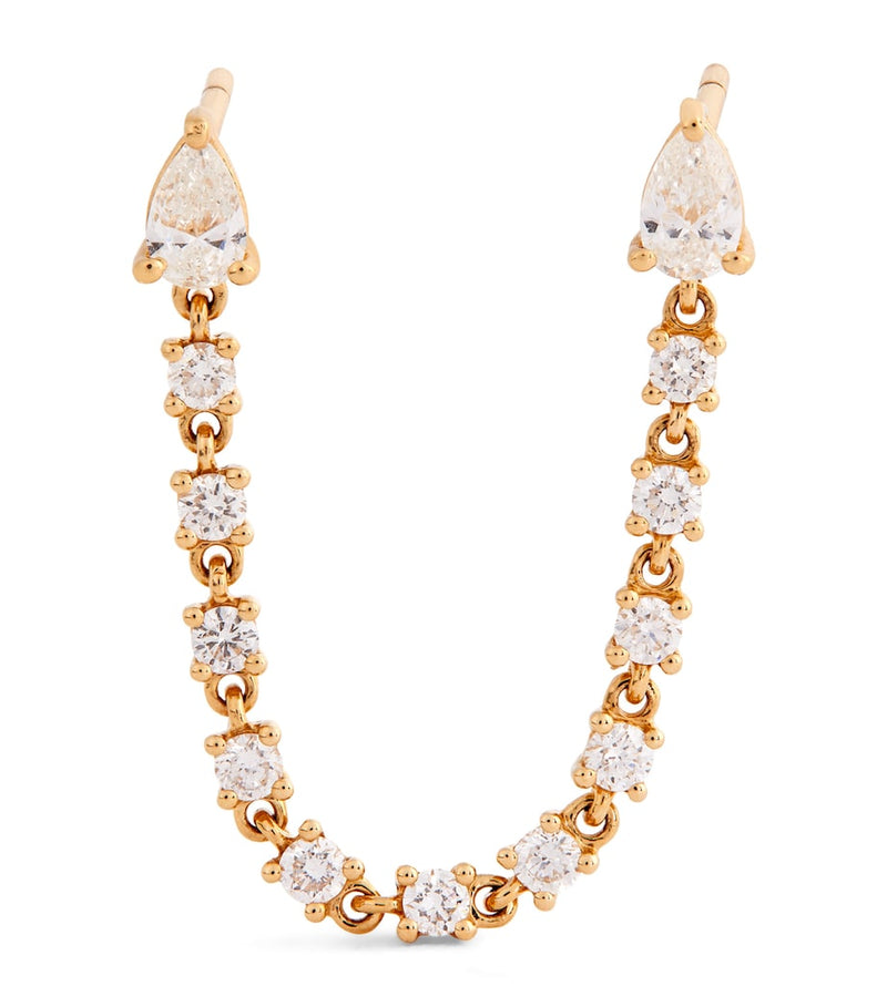 Anita Ko double-pierced loop earring with diamonds, UK version
