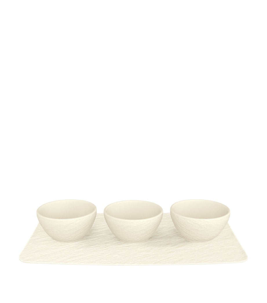 Villeroy & Boch Manufacture Rock 3-piece dip set (British brand)