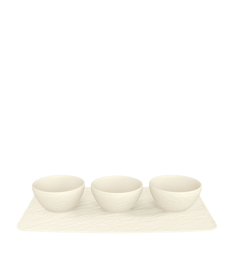 Villeroy & Boch Manufacture Rock 3-piece dip set (British brand)
