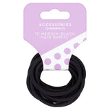 Sainsbury's Pony Bands Medium Black x12 Hair accessories Sainsburys   