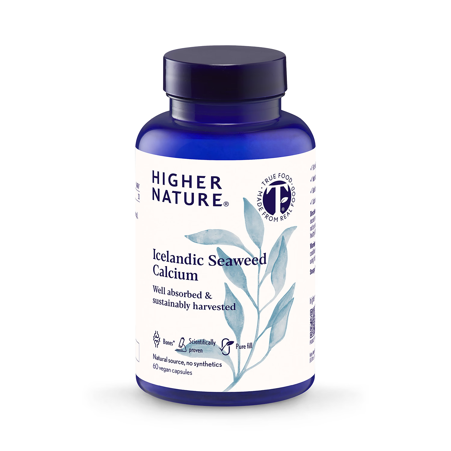 Higher Nature Seaweed Calcium 260mg 60 capsules, UK version