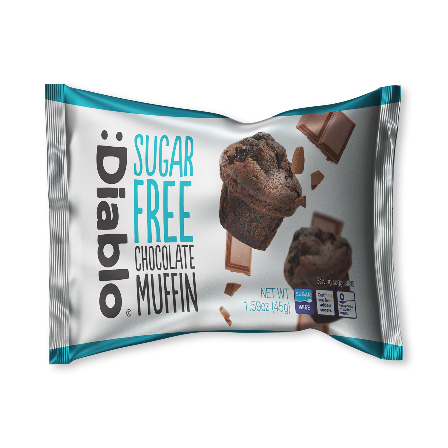 Diablo sugar free chocolate muffin 45g - British product