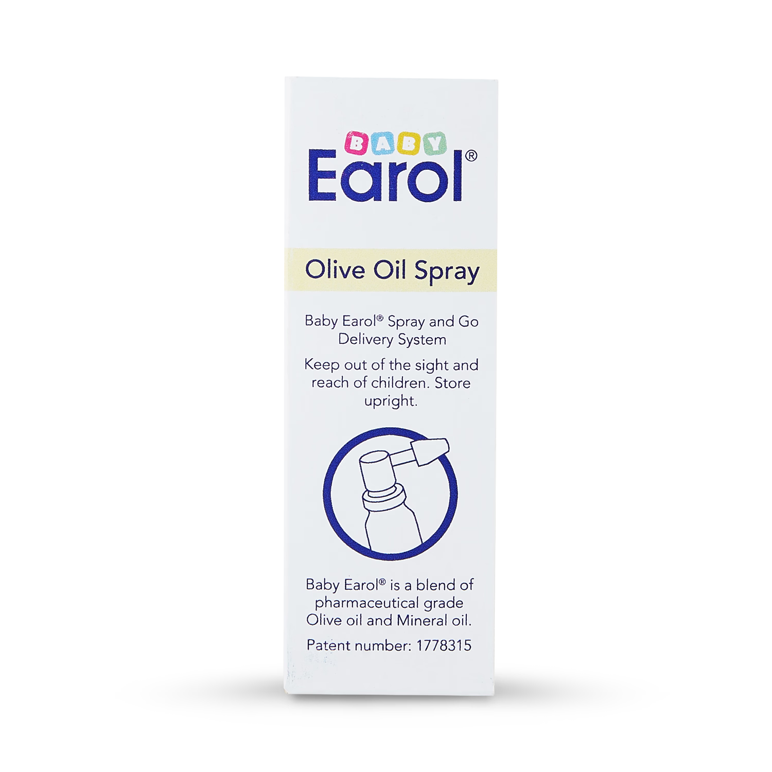 Earol baby olive oil ear spray 10ml, UK version