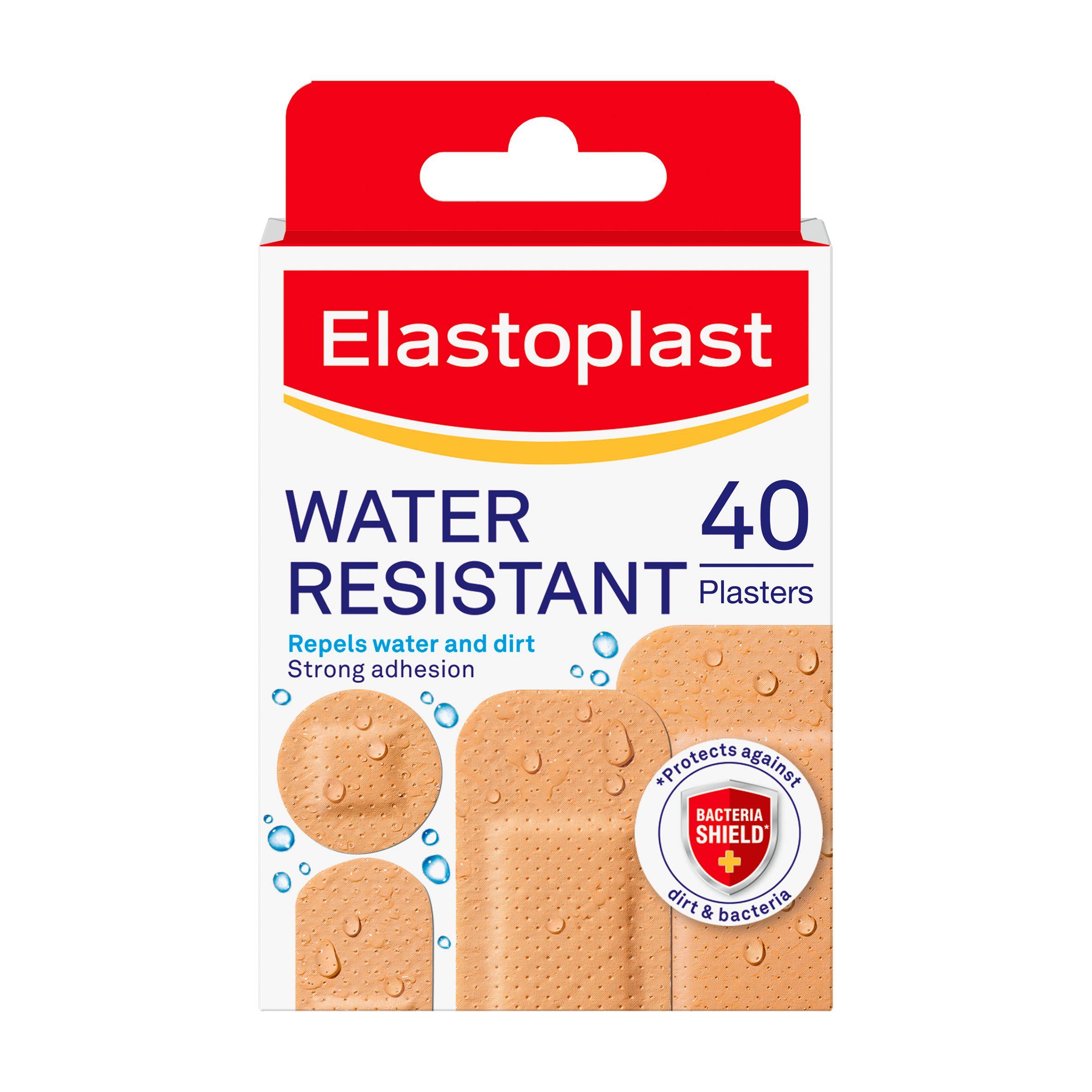 Elastoplast Water Resistant Plastic All-Purpose Plasters x40 first aid Sainsburys   