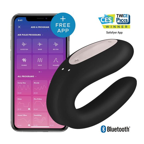 Satisfyer App Enabled Double Joy - Black GOODS Superdrug   