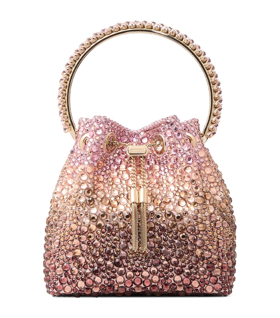 Jimmy Choo Bon Bon top-handle bag with crystal-embellished handle - UK version
