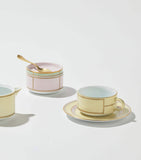 GINORI 1735 porcelain teacup Colonna Diva Giallo 245ml, UK version