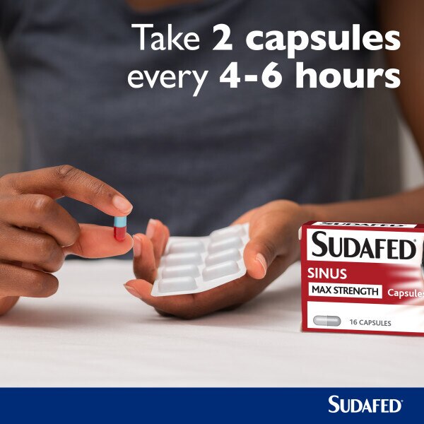 Sudafed Sinus Max Strength Capsules 16S GOODS Superdrug   