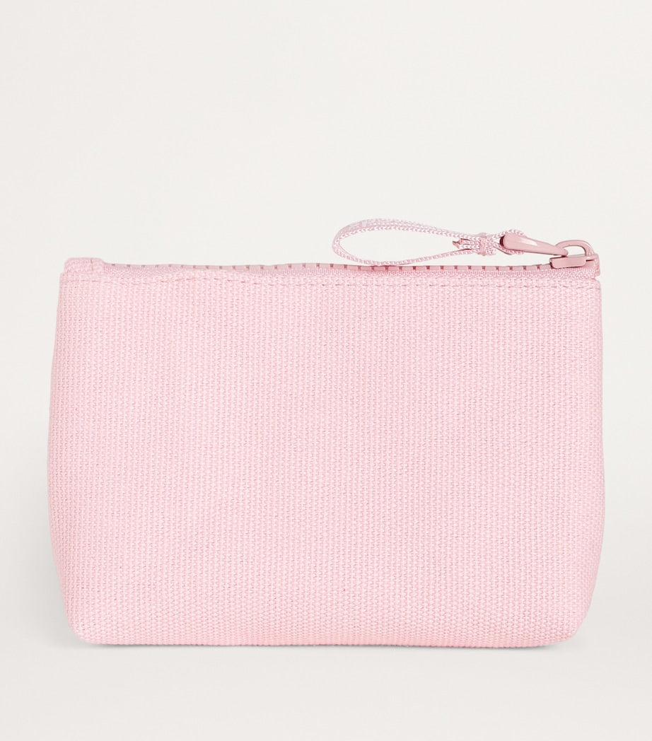Harrods cotton logo coin purse in pink - British product