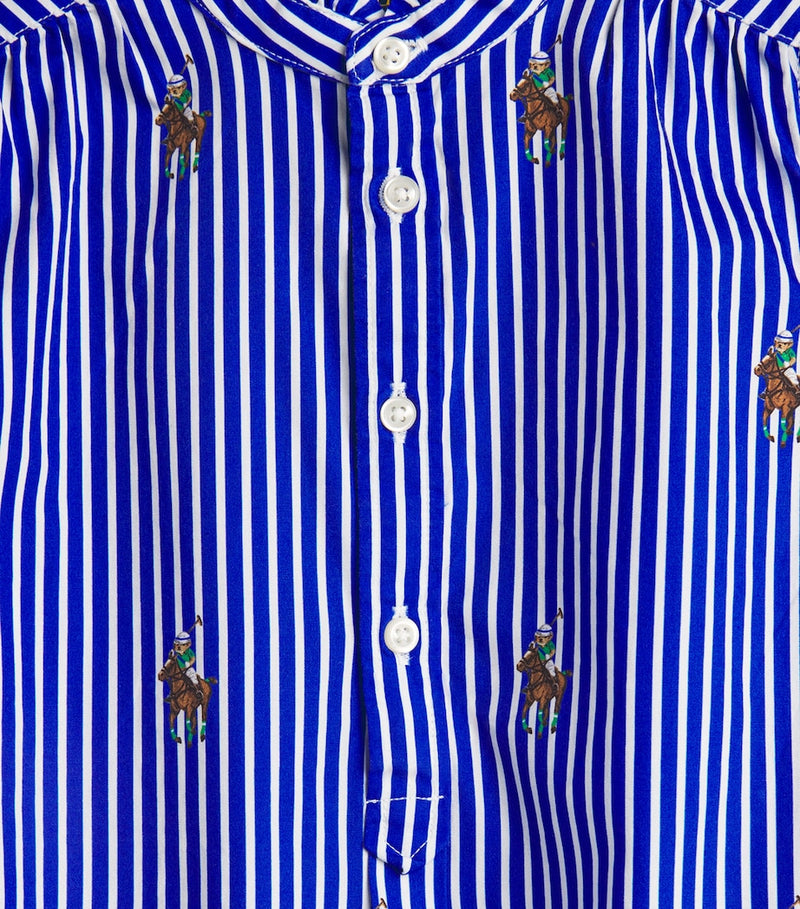 Ralph Lauren Kids Cotton Stripe Polo Bear Dress (2-7 Years), imported from the UK