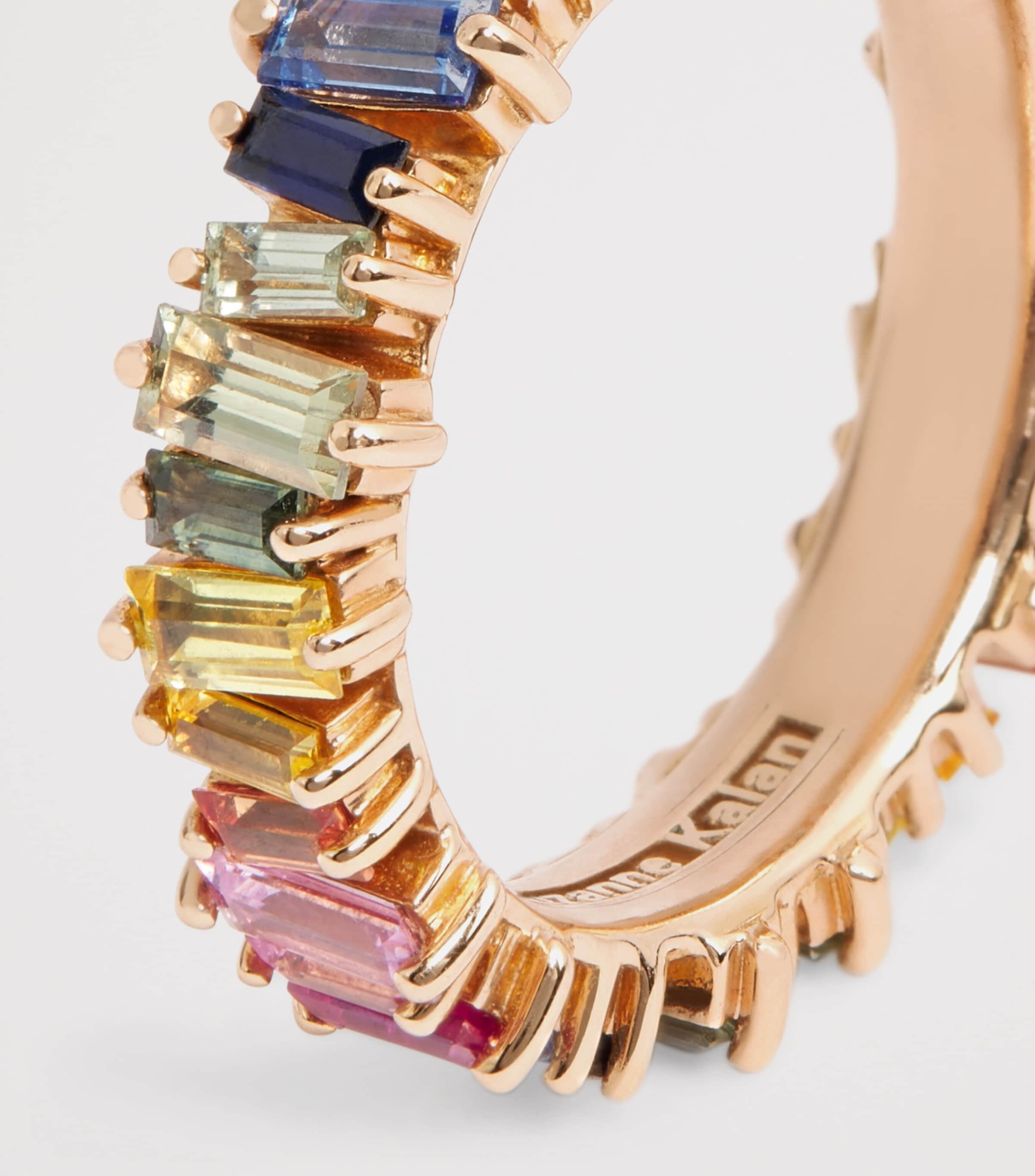 Suzanne Kalan Bold eternity ring with rainbow sapphires, UK version