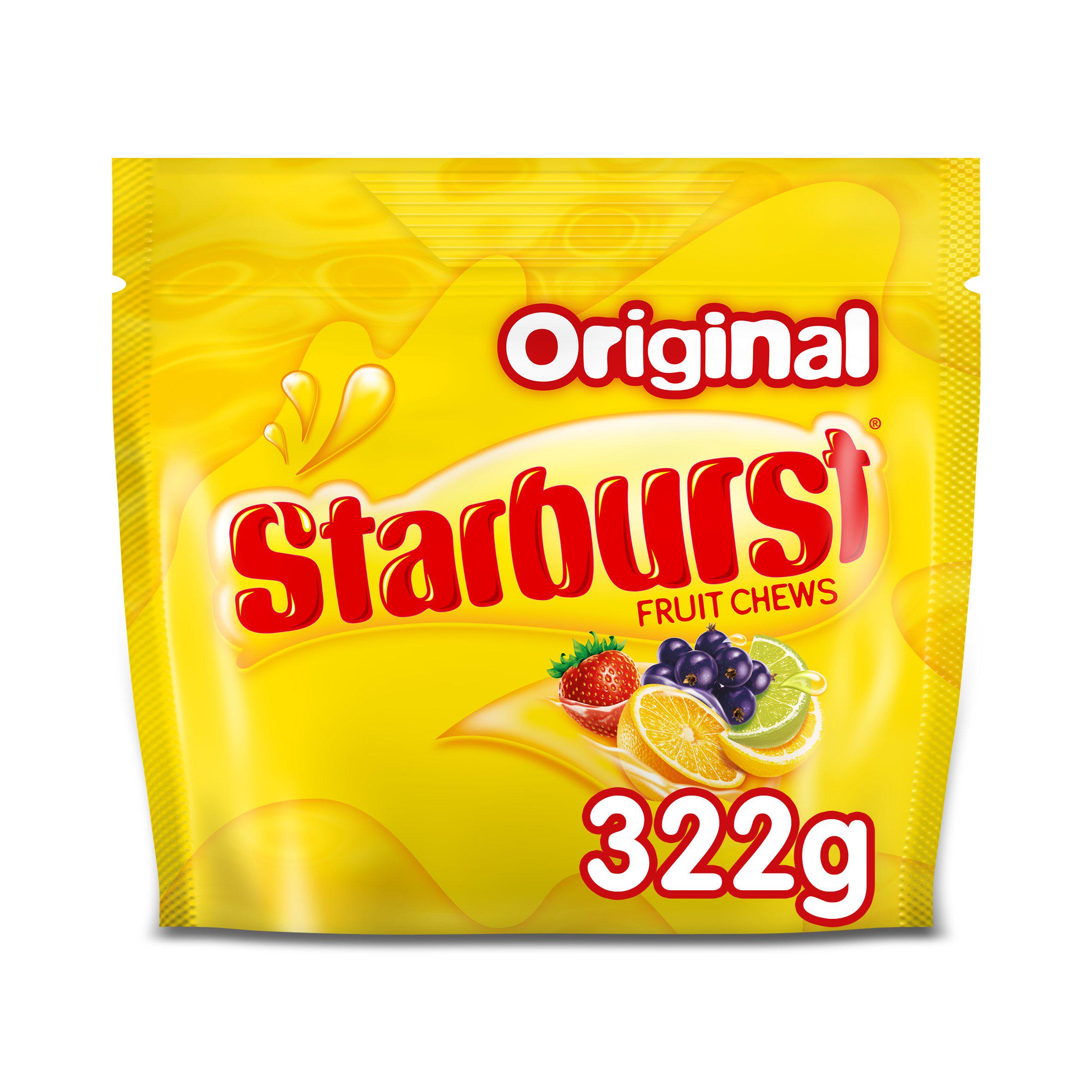 Starburst Vegan Chewy Sweets Fruit Flavoured Sharing Pouch Bag 322g GOODS Sainsburys   