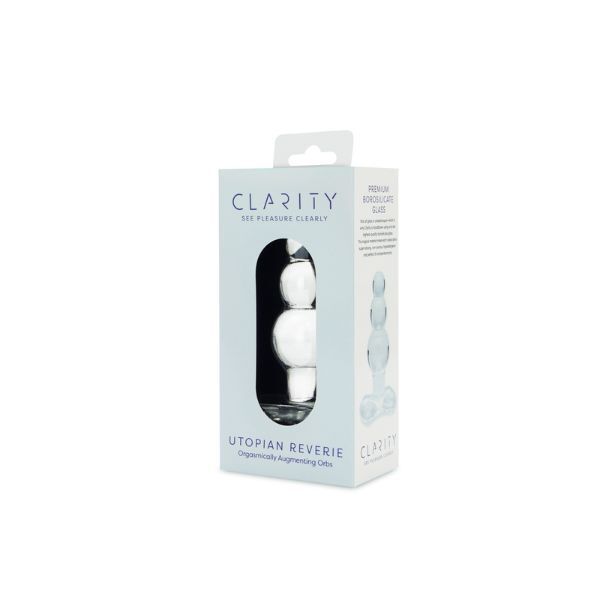 Clarity Utopian Reverie glass dildo, imported from the UK