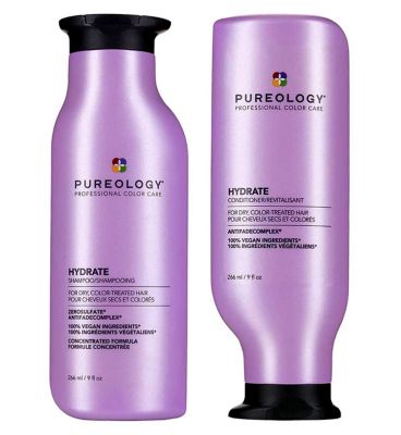 Pureology Hydrate Shampoo and Conditioner Moisturising Bundle For Dry Hair GOODS Boots   