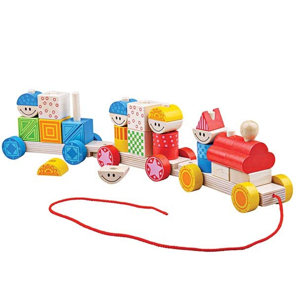 Bigjigs Toys Build Up Pull Along Train GOODS Superdrug   