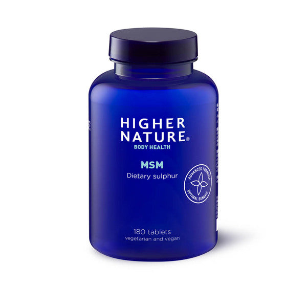 Higher Nature MSM tablets 1000mg 180 count (British brand)
