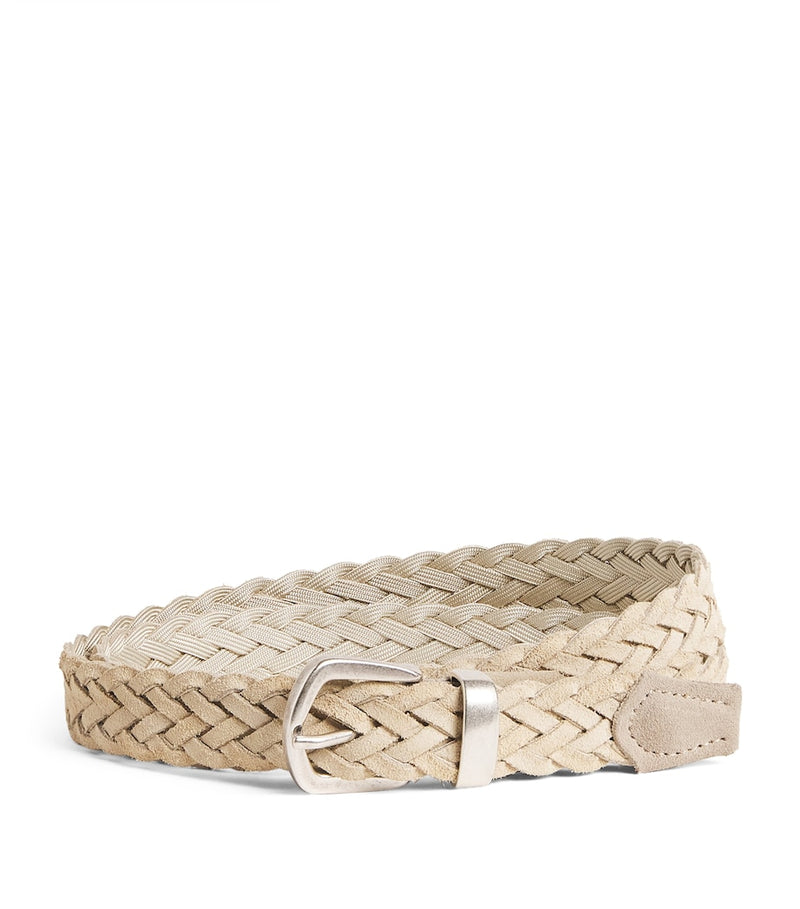 Eleventy braided suede blend belt 2.5cm, UK version