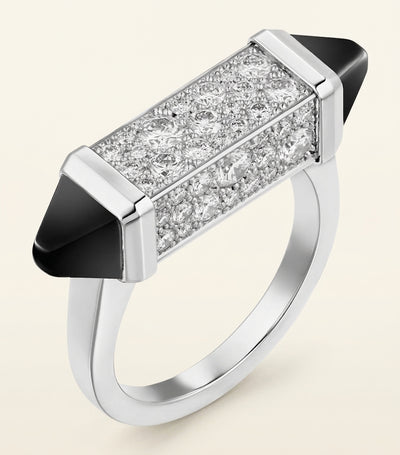 Harrods Cartier White Gold, Diamond and Onyx Les Berlingots de Cartier Ring- Buy online at McGrocer