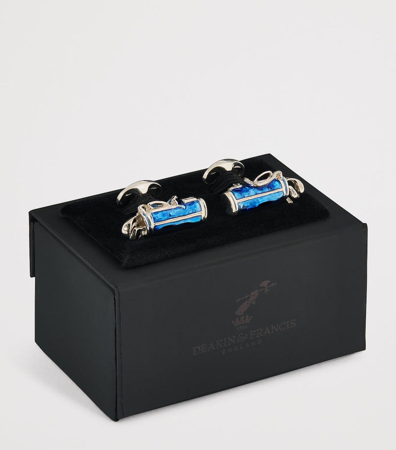 Deakin & Francis sterling silver golf cufflinks, imported from the UK