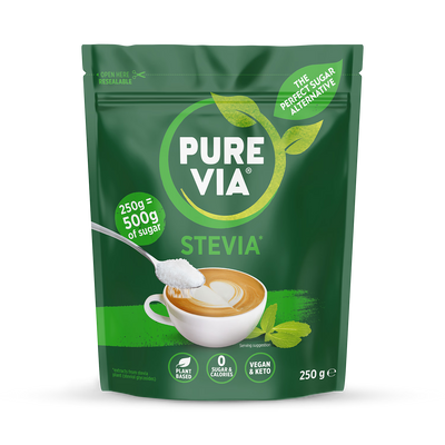 Holland & Barrett Pure Via Granulated Stevia Zero Calorie Sweetener 250g- Buy online at McGrocer