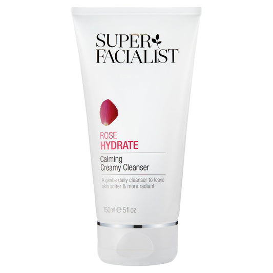 Super Facialist Rose Hydrate Calming Creamy Cleanser 150ml face & body skincare Sainsburys   